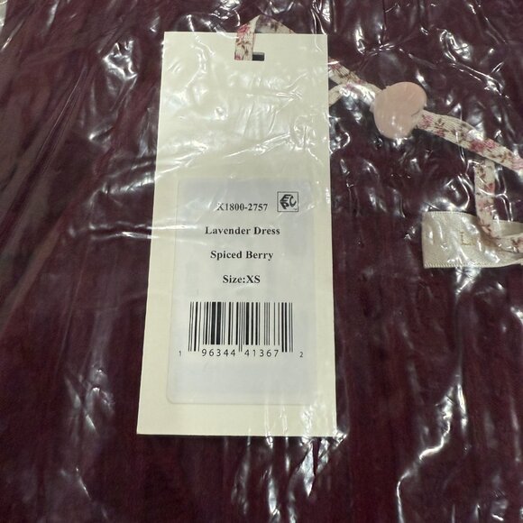 LoveShackFancy | Lavender Stretch Pointelle Mini Dress |Spiced Berry|XS|S|M|NWT - Picture 9 of 10
